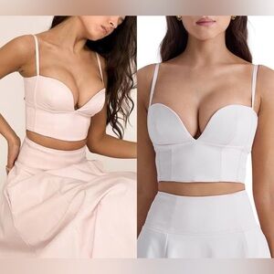 HOUSE OF CB: Pabla Plunge Neck Crop Top (XS) New without tags!